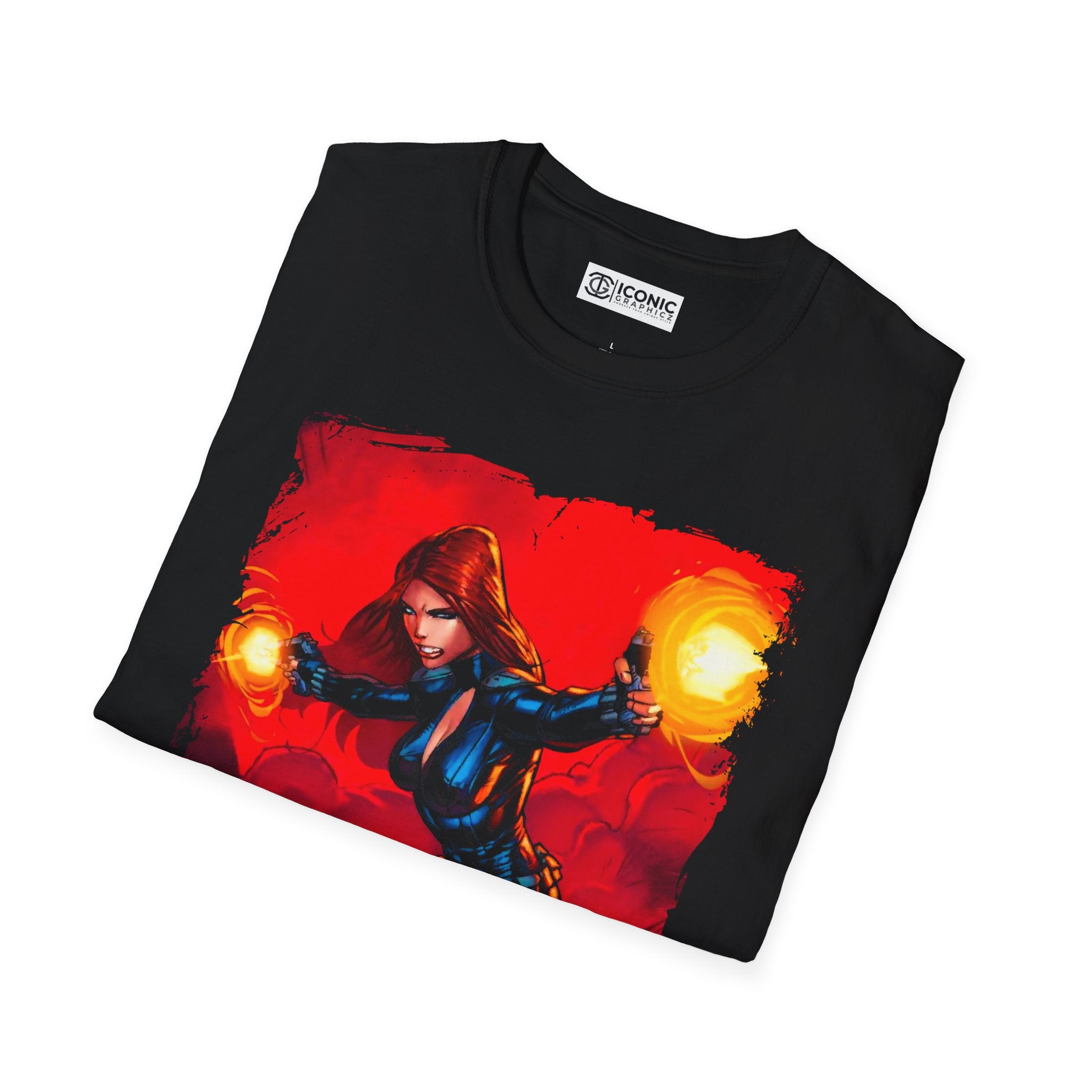 Black Widow T-Shirt - IGZ Clothing  - Black Widow Unisex Softstyle T-Shirt Best Price 26 at IGZ Clothing 