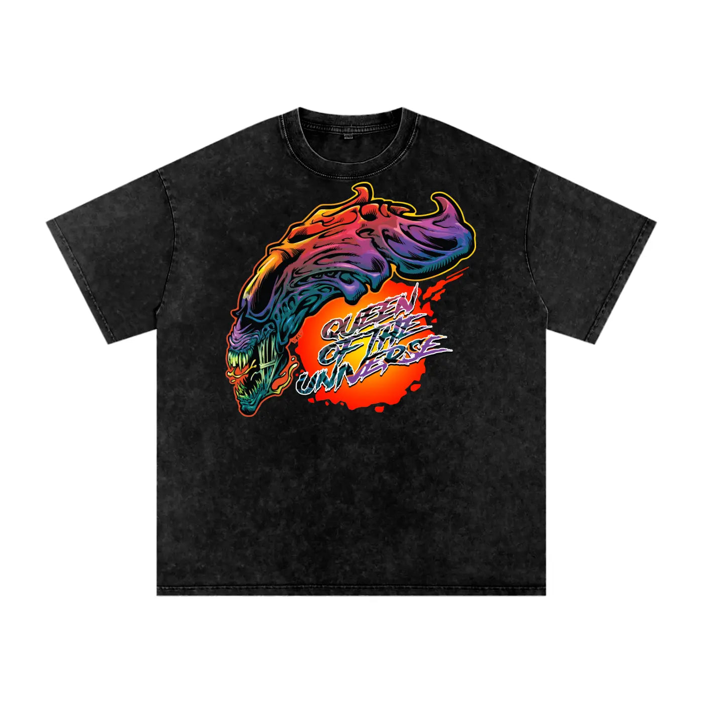 Bright Alien Acid Wash Oversize T-Shirt - 250 GSM ODMPOD