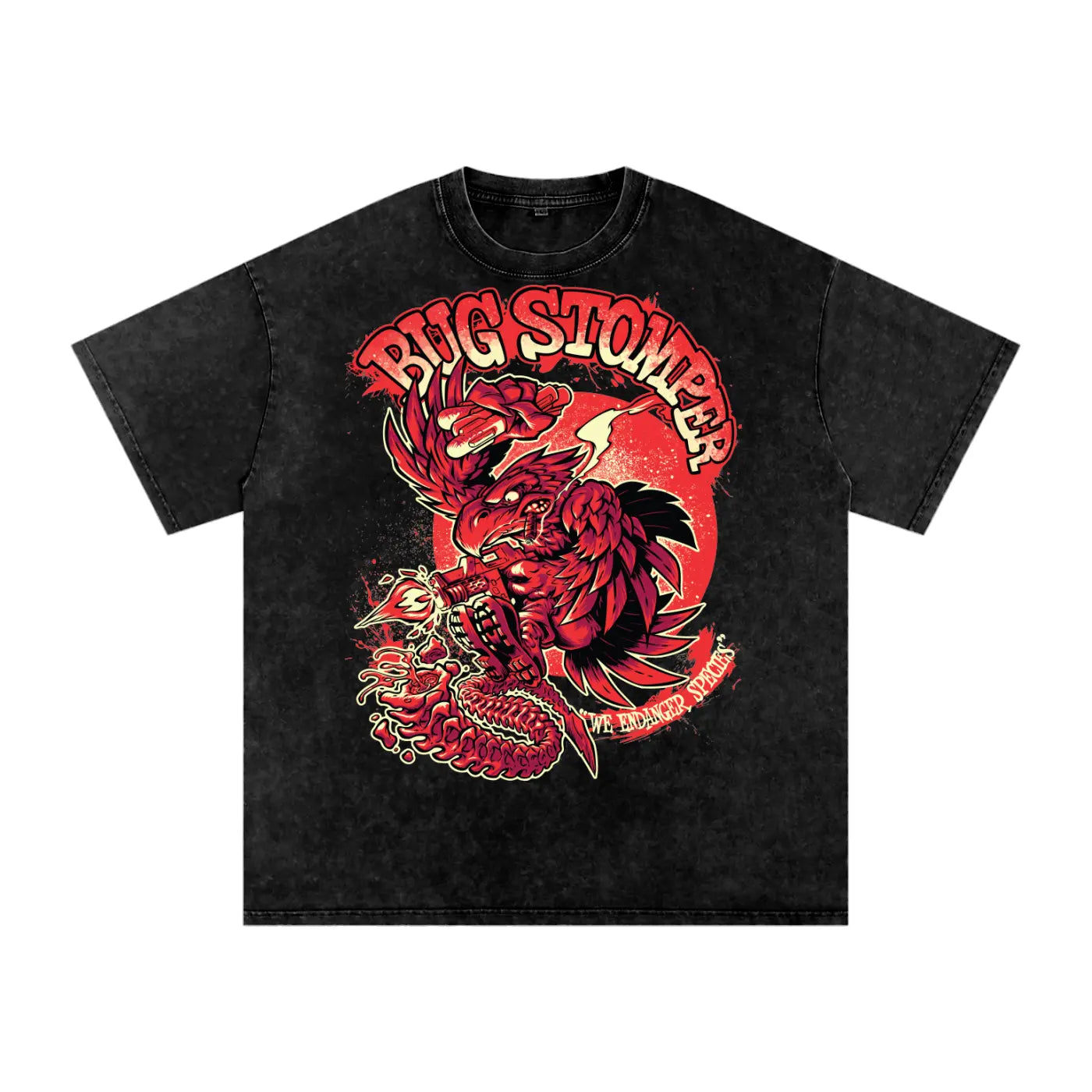 Bug Stomper Acid Wash Oversize T-Shirt - 250 GSM ODMPOD