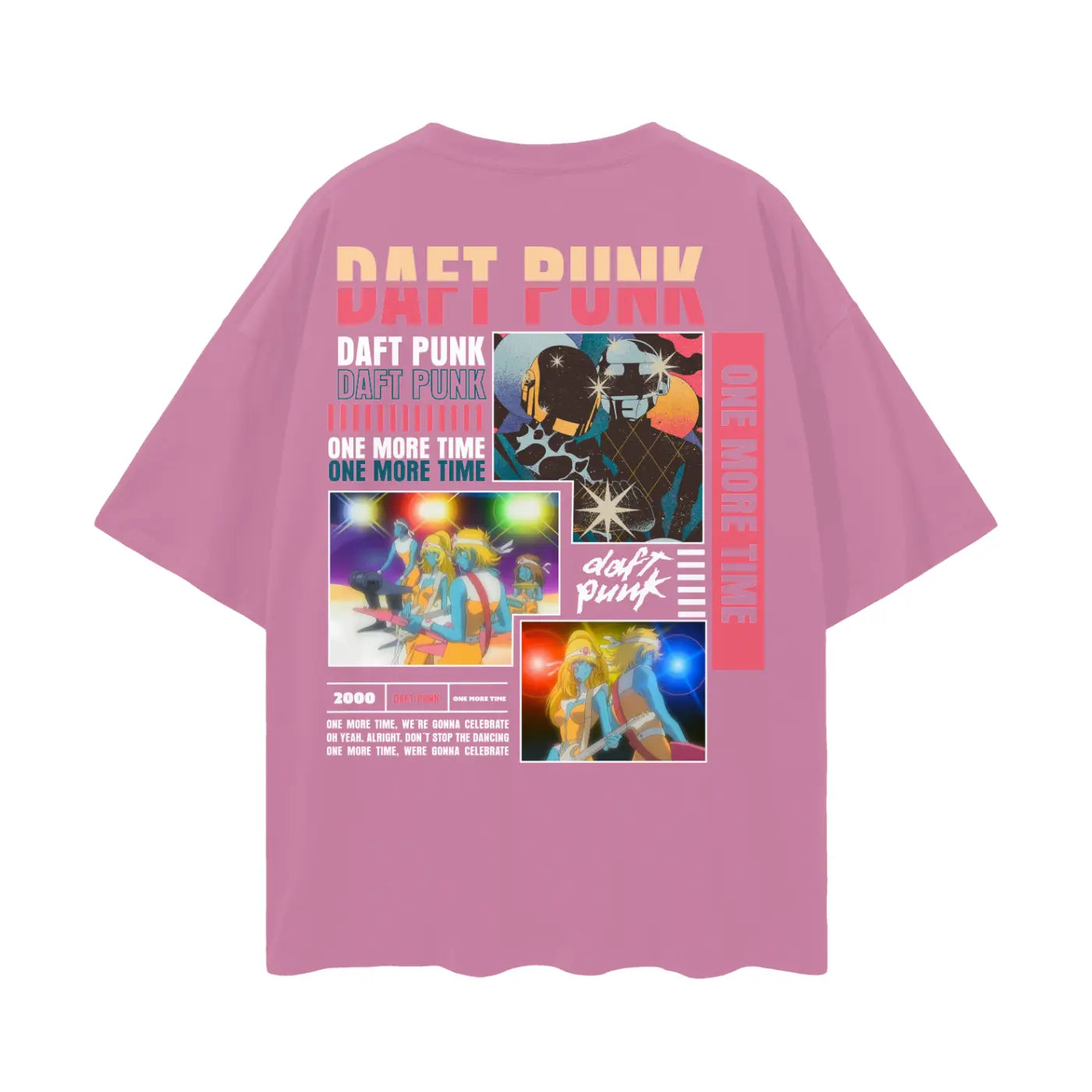 DAFT PUNK Oversize Deep Drop Shoulder Tee ODMPOD