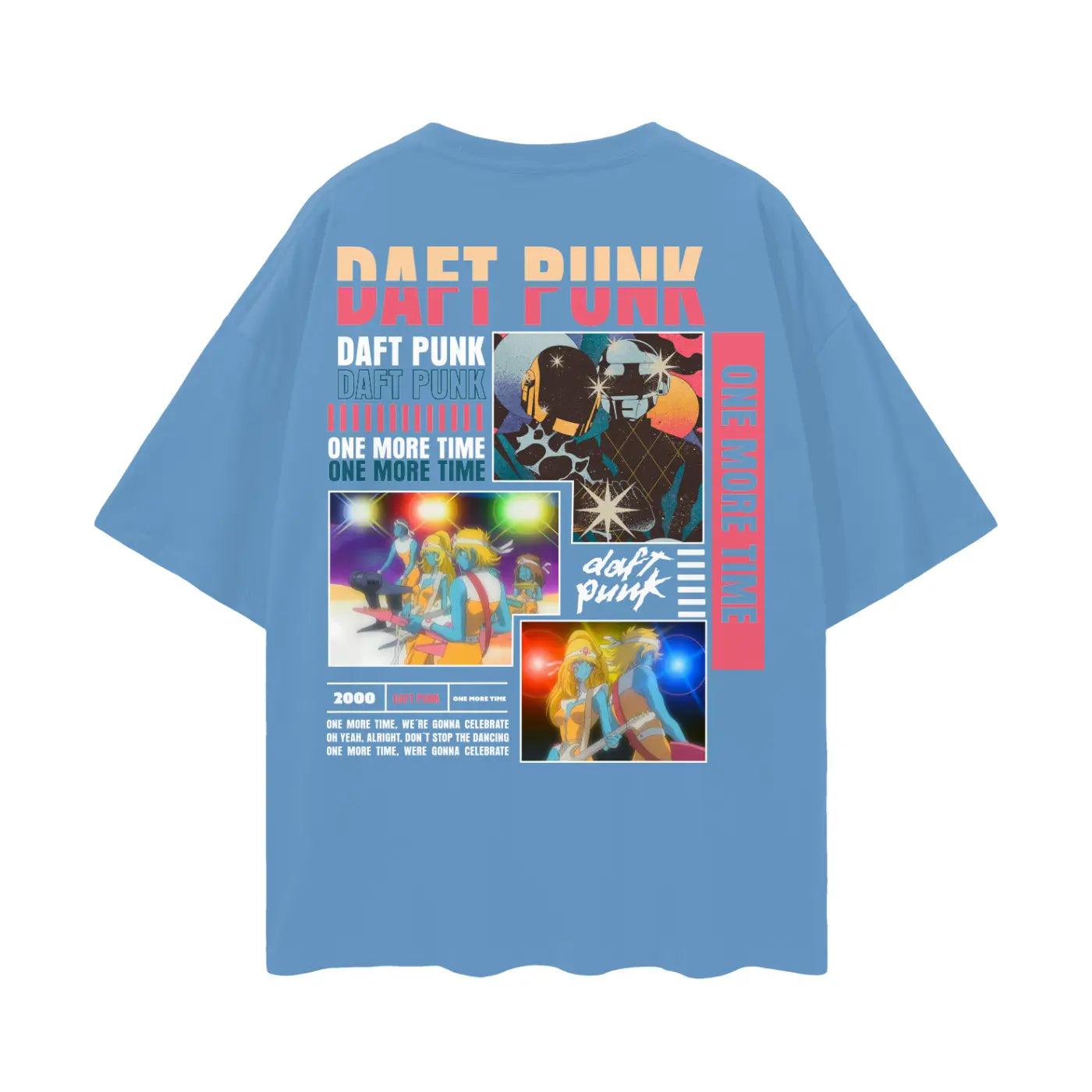 DAFT PUNK Oversize Deep Drop Shoulder Tee ODMPOD