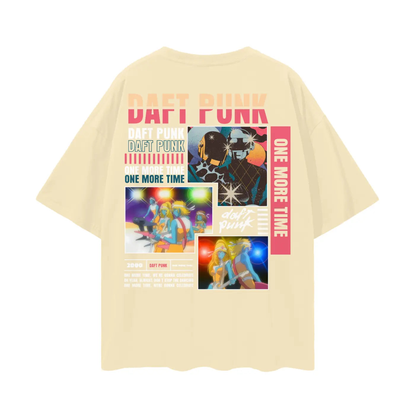 DAFT PUNK Oversize Deep Drop Shoulder Tee ODMPOD