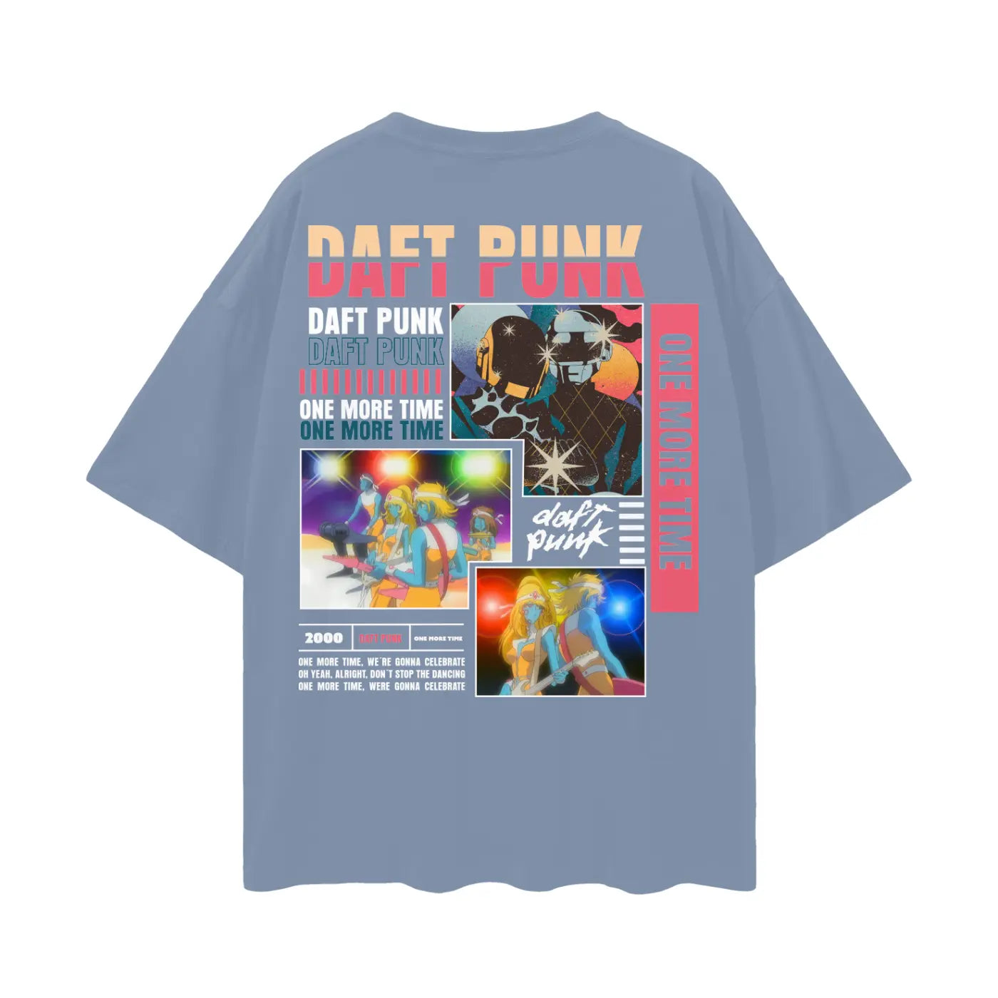 DAFT PUNK Oversize Deep Drop Shoulder Tee ODMPOD