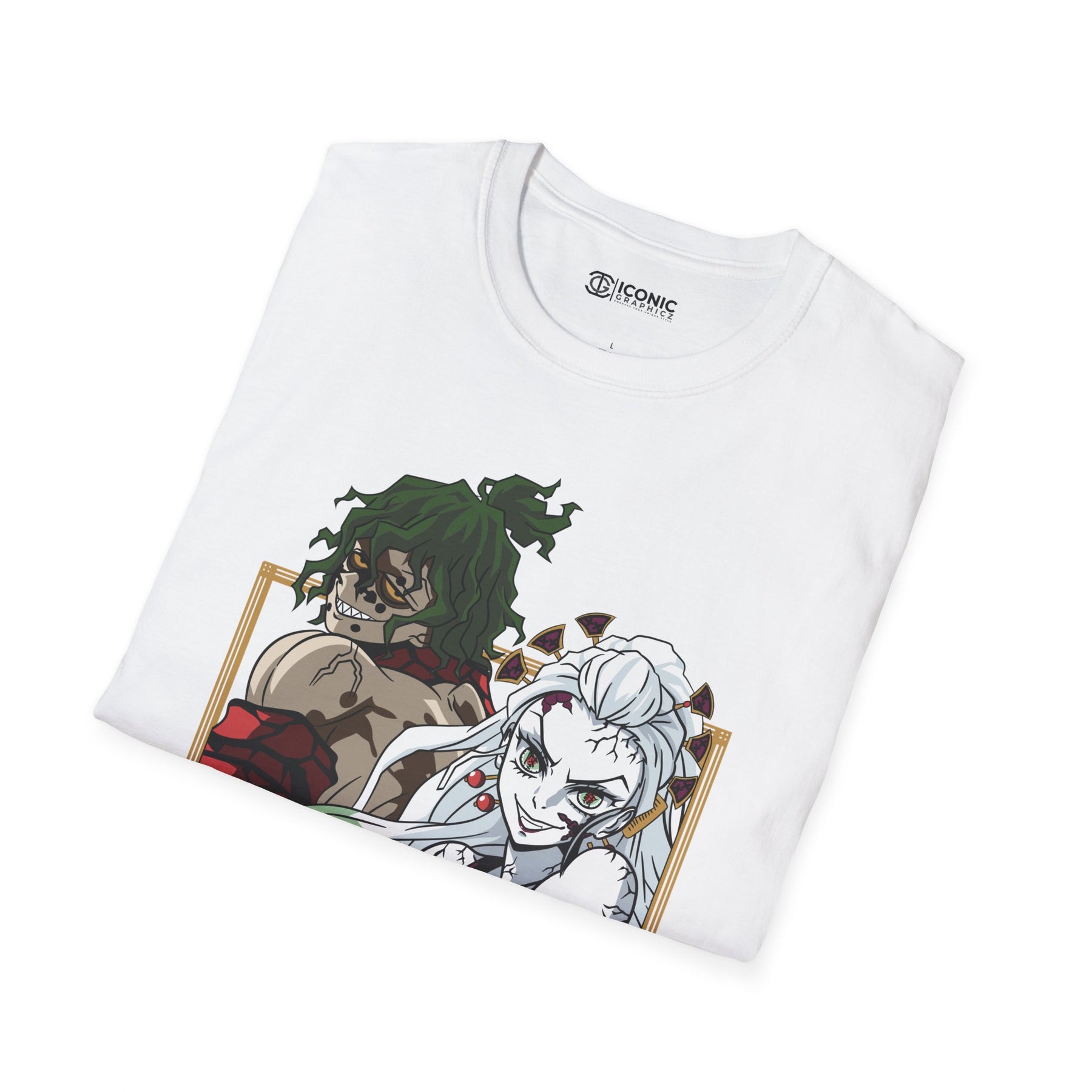 Daki and Gyutaro Demon Slayer T-Shirt - IGZ Clothing  - Daki and Gyutaro Unisex Softstyle T-Shirt Best Price 26 at IGZ Clothing 