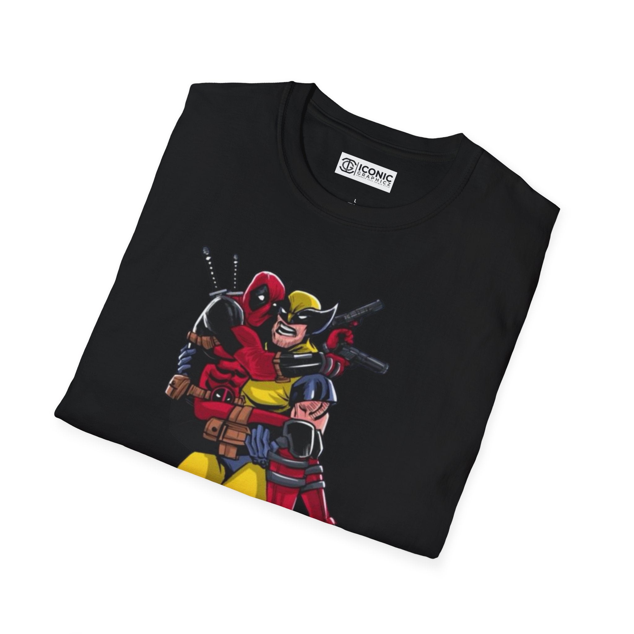 Deadpool and Wolverine T-Shirt - IGZ Clothing  - Deadpool and Wolverine Unisex Softstyle T-Shirt Best Price 26 at IGZ Clothing 