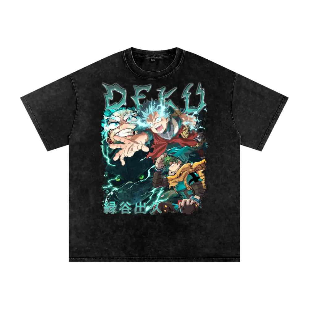 Deku My hero academia Acid Wash Oversize T-Shirt ODMPOD