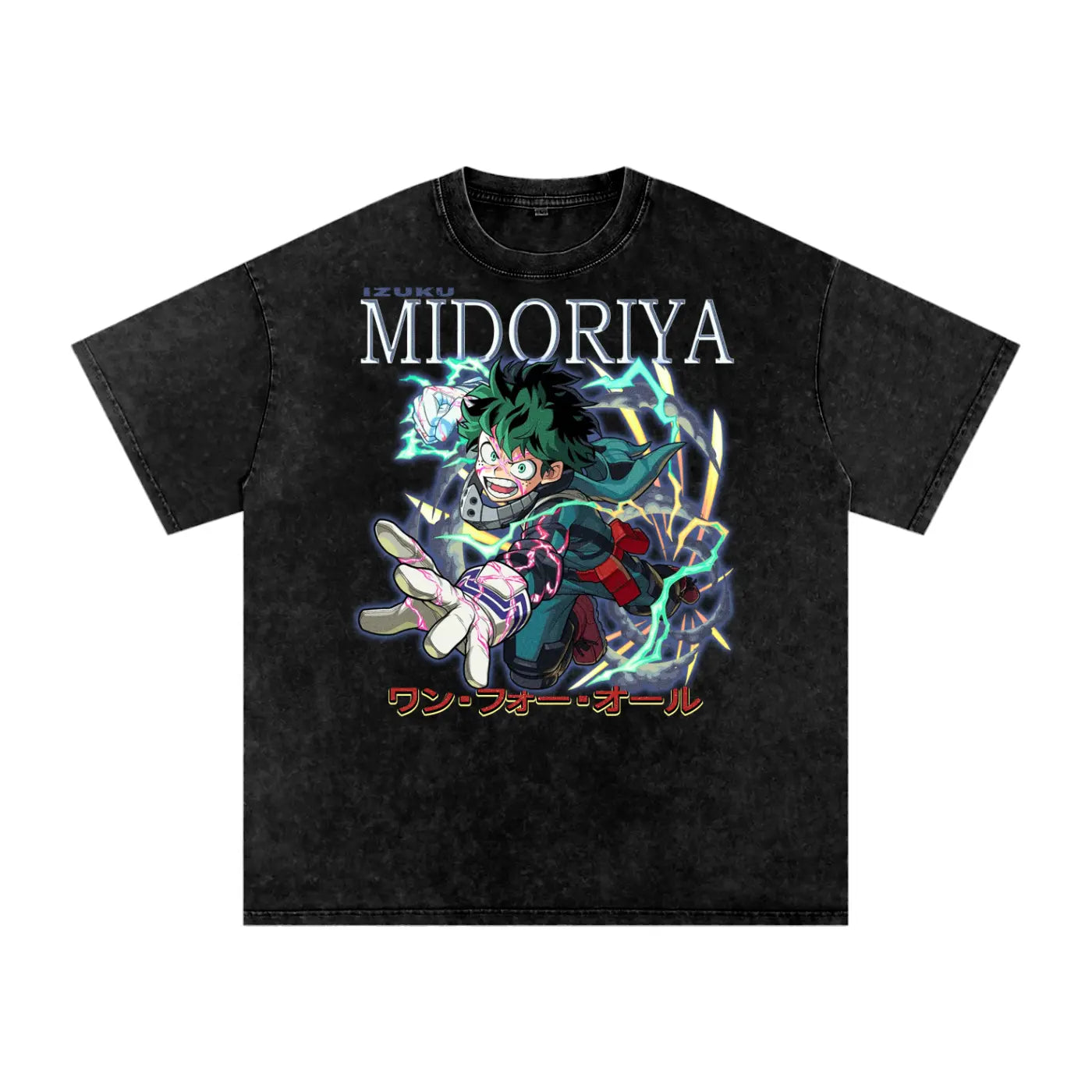 Deku My hero academia Acid Wash Oversize T-Shirt ODMPOD