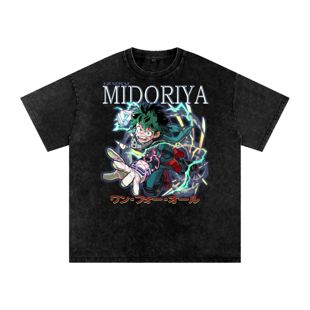 Deku My hero academia Acid Wash Oversize T-Shirt ODMPOD
