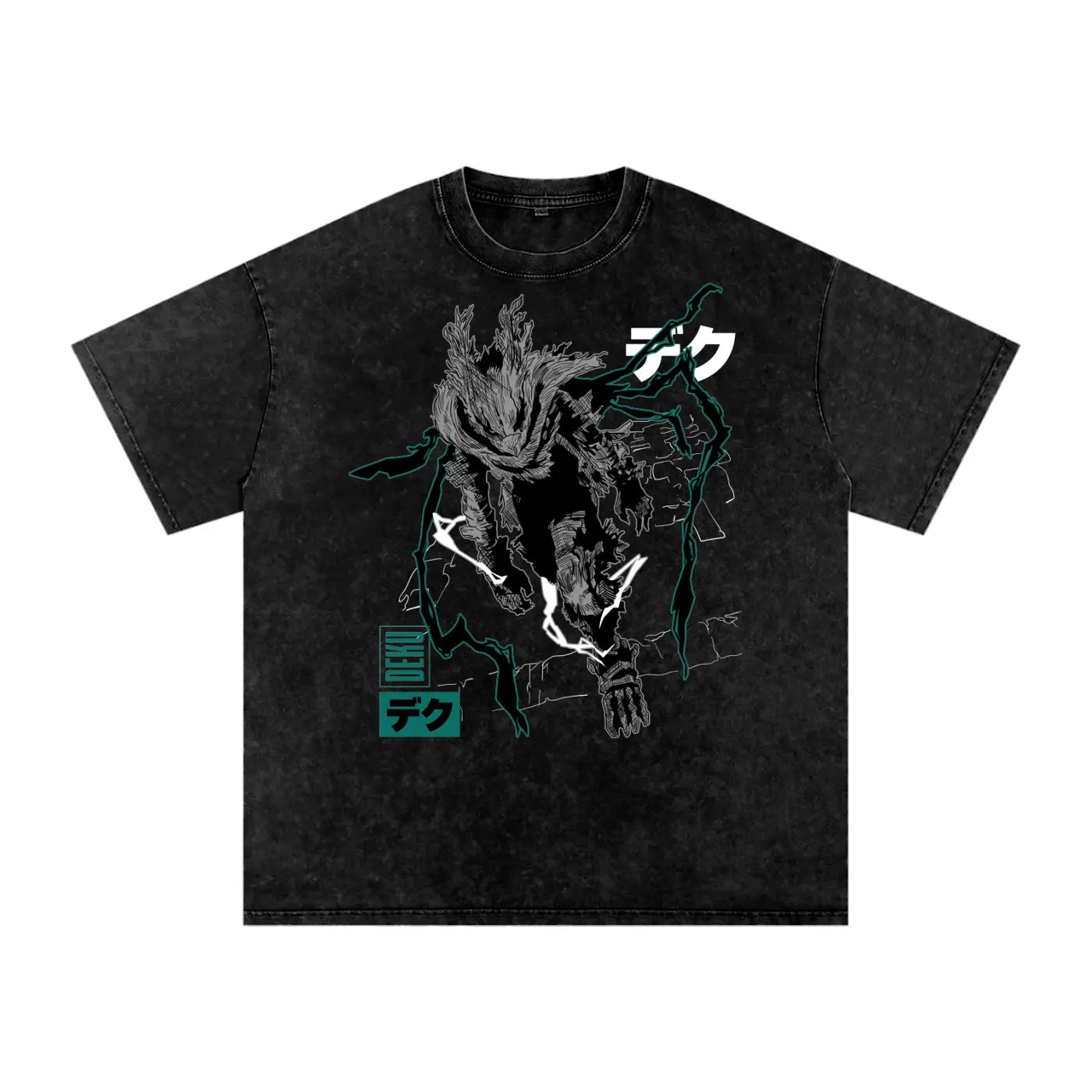 Deku Vigilante My hero academia Acid Wash Oversize T-Shirt ODMPOD