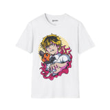 Denji and Pochita Chainsaw Man T-Shirt - IGZ Clothing  - Denji and Puchita Unisex Softstyle T-Shirt Best Price 26 at IGZ Clothing 
