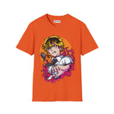 Denji and Pochita Chainsaw Man T-Shirt - IGZ Clothing  - Denji and Puchita Unisex Softstyle T-Shirt Best Price 26 at IGZ Clothing 