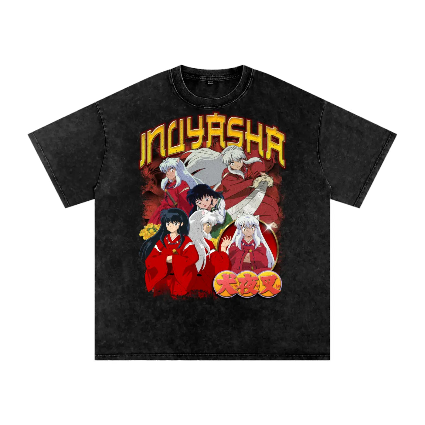 Dog Demon INUYASHA Acid Wash Oversize T-Shirt ODMPOD