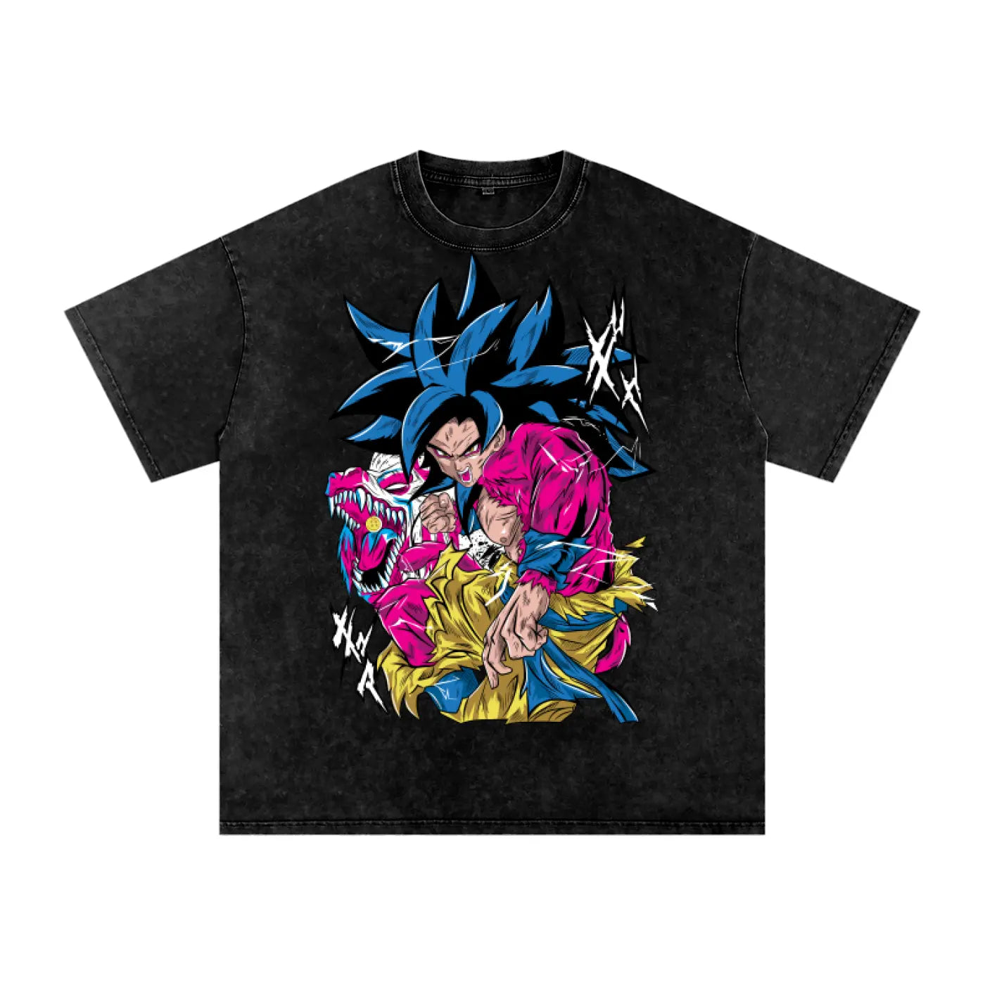 Dragonball GT Goku Acid Wash Oversize T-Shirt ODMPOD