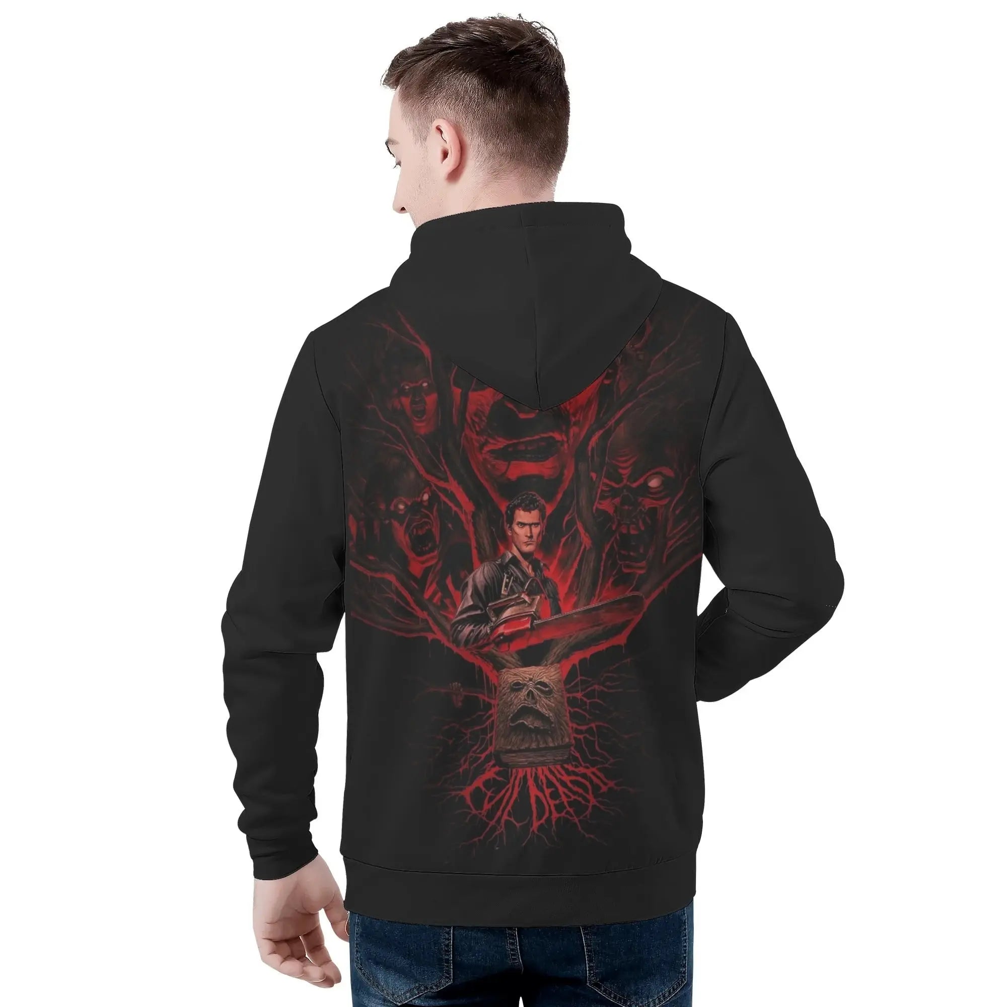 Evil Dead Mens All Over Print Warm Velvets Pair Of Hoodie IGZ Clothing