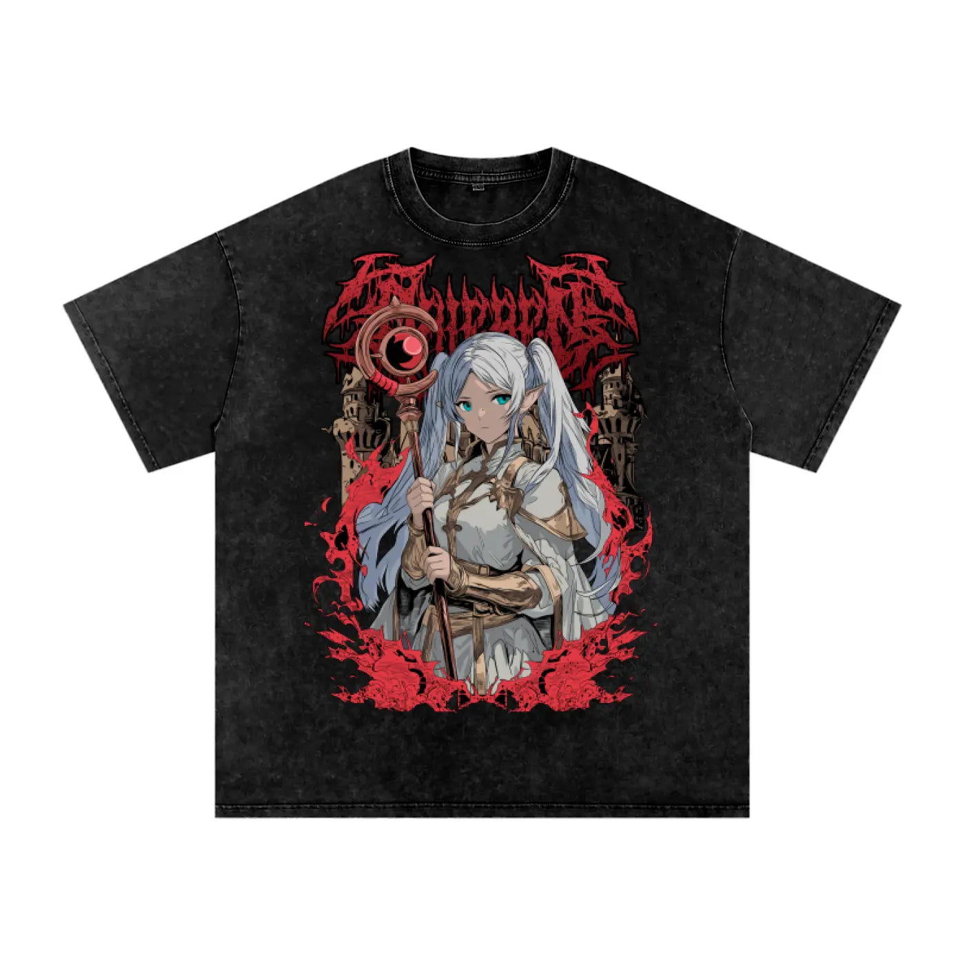 Frieren Acid Wash Oversize T-Shirt ODMPOD