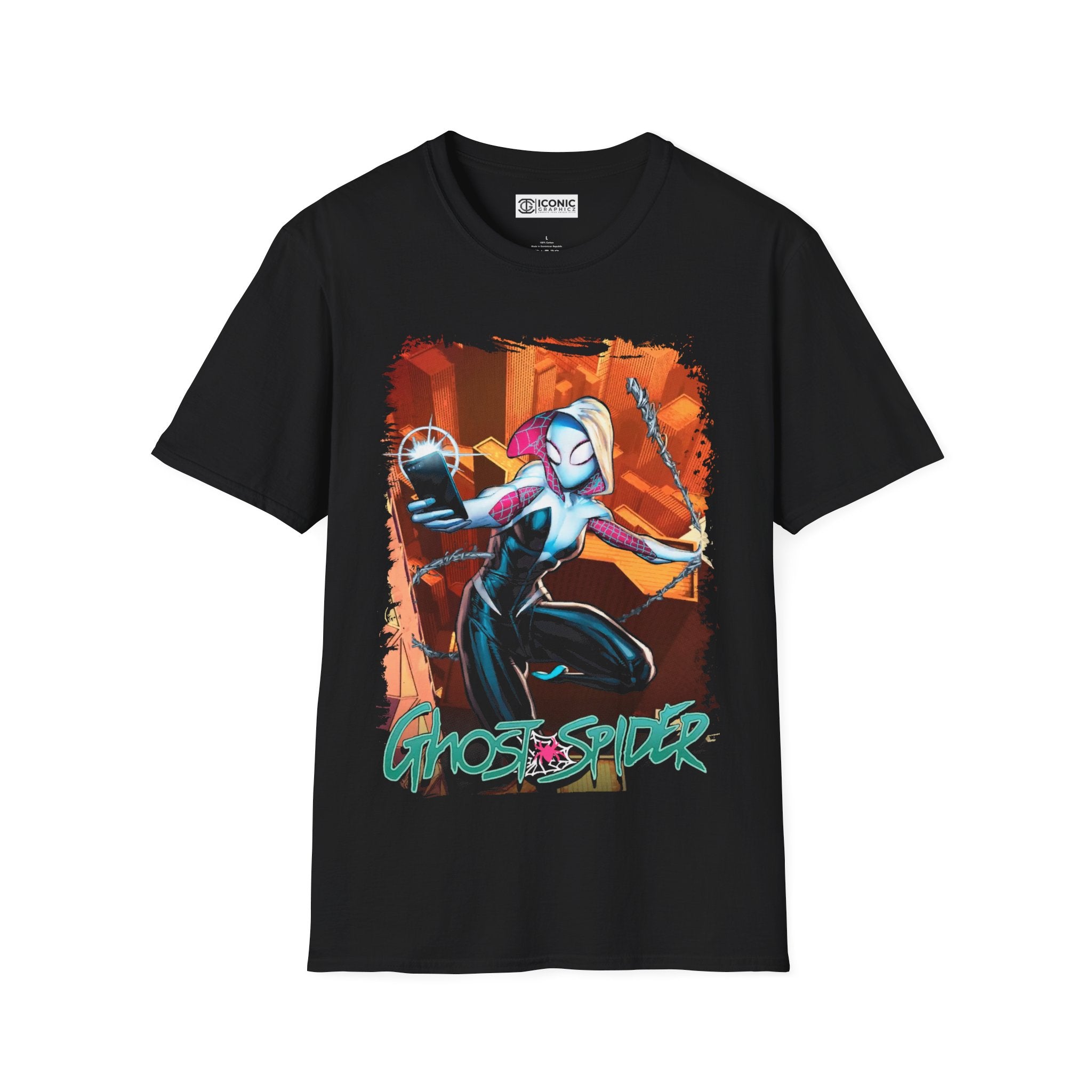 Ghost Spider T-Shirt - IGZ Clothing  - Ghost Spider Unisex Softstyle T-Shirt Best Price 26 at IGZ Clothing 