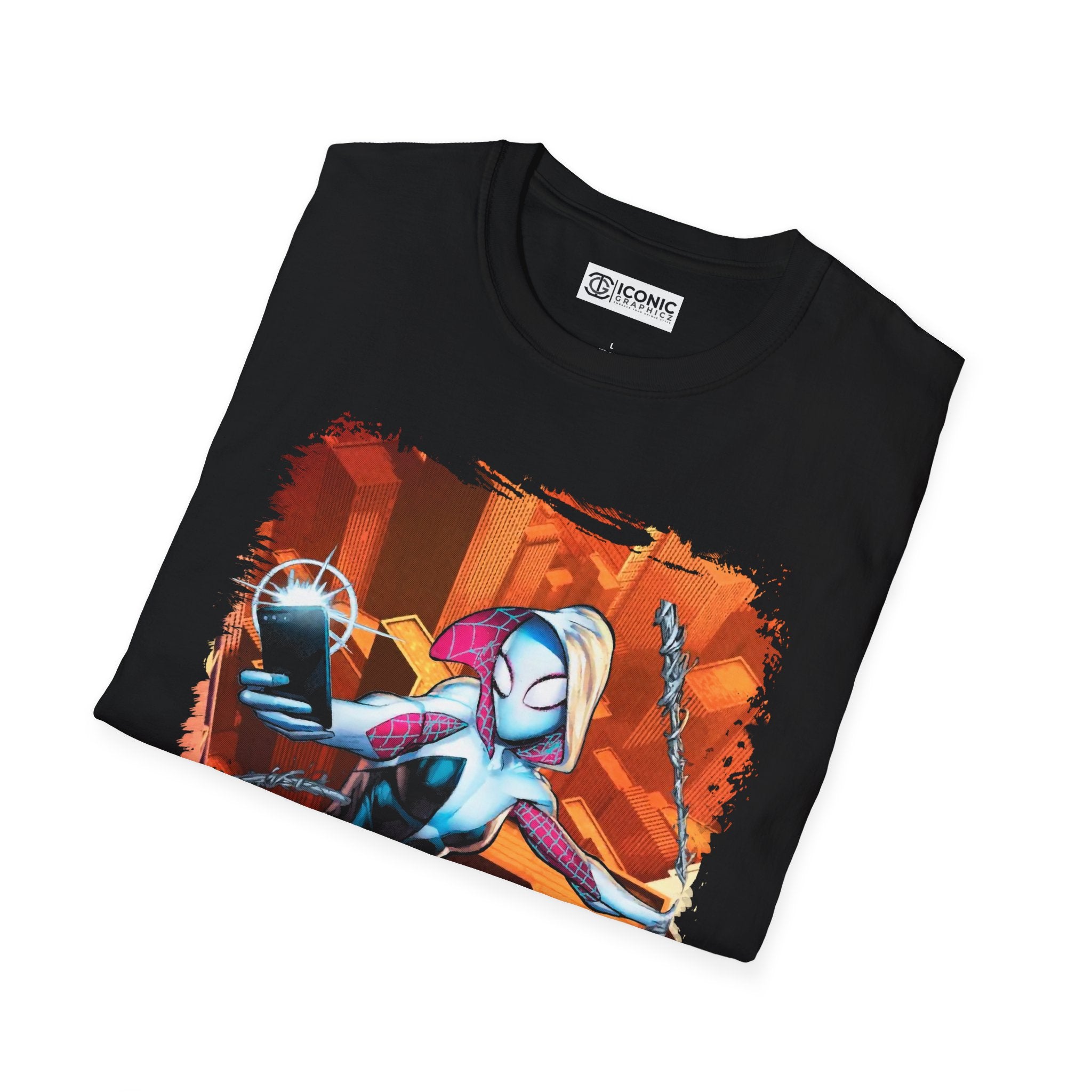 Ghost Spider T-Shirt - IGZ Clothing  - Ghost Spider Unisex Softstyle T-Shirt Best Price 26 at IGZ Clothing 