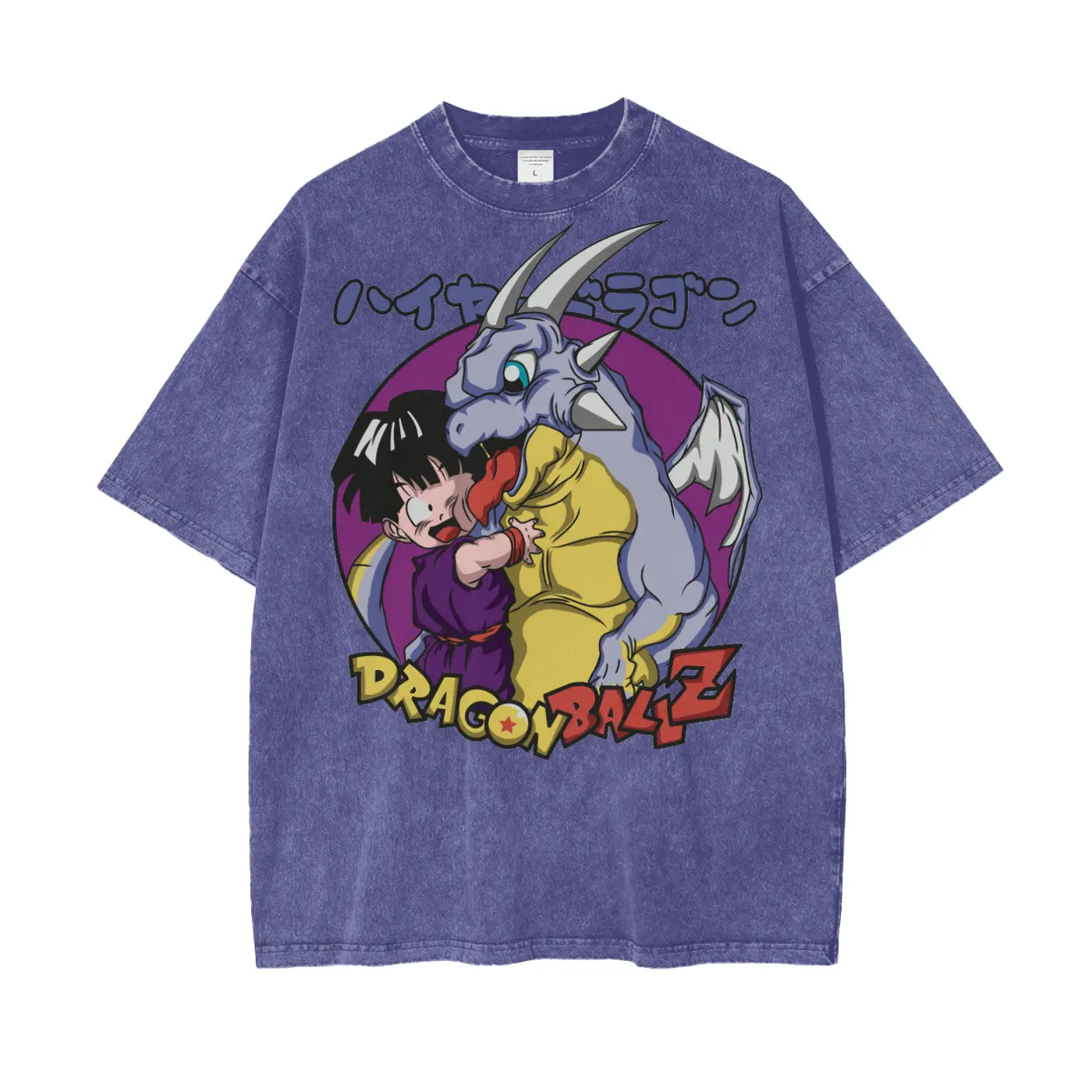 Gohan Dragonball Oversize Snow Washed T-Shirt ODMPOD