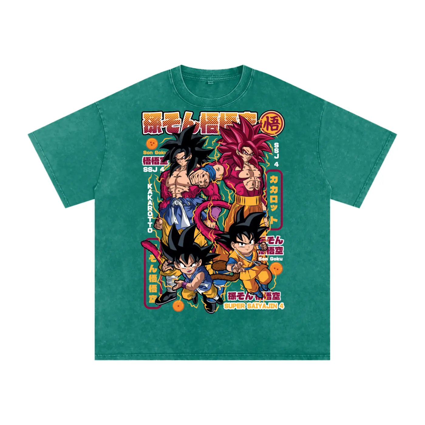 Goku Mini Dragonball Daima Acid Wash Oversize T-Shirt ODMPOD