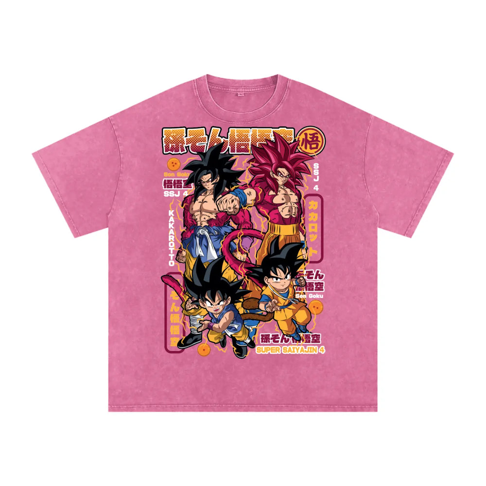 Goku Mini Dragonball Daima Acid Wash Oversize T-Shirt ODMPOD