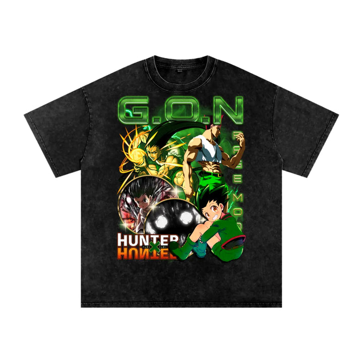 Gon Hunter x Hunter Acid Wash Oversize T-Shirt ODMPOD