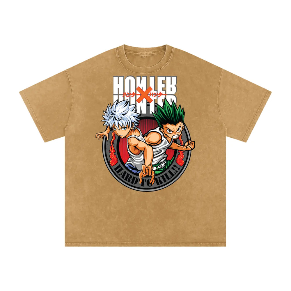 Gon x Killua Hunter x Hunter Acid Wash Oversize T-Shirt ODMPOD