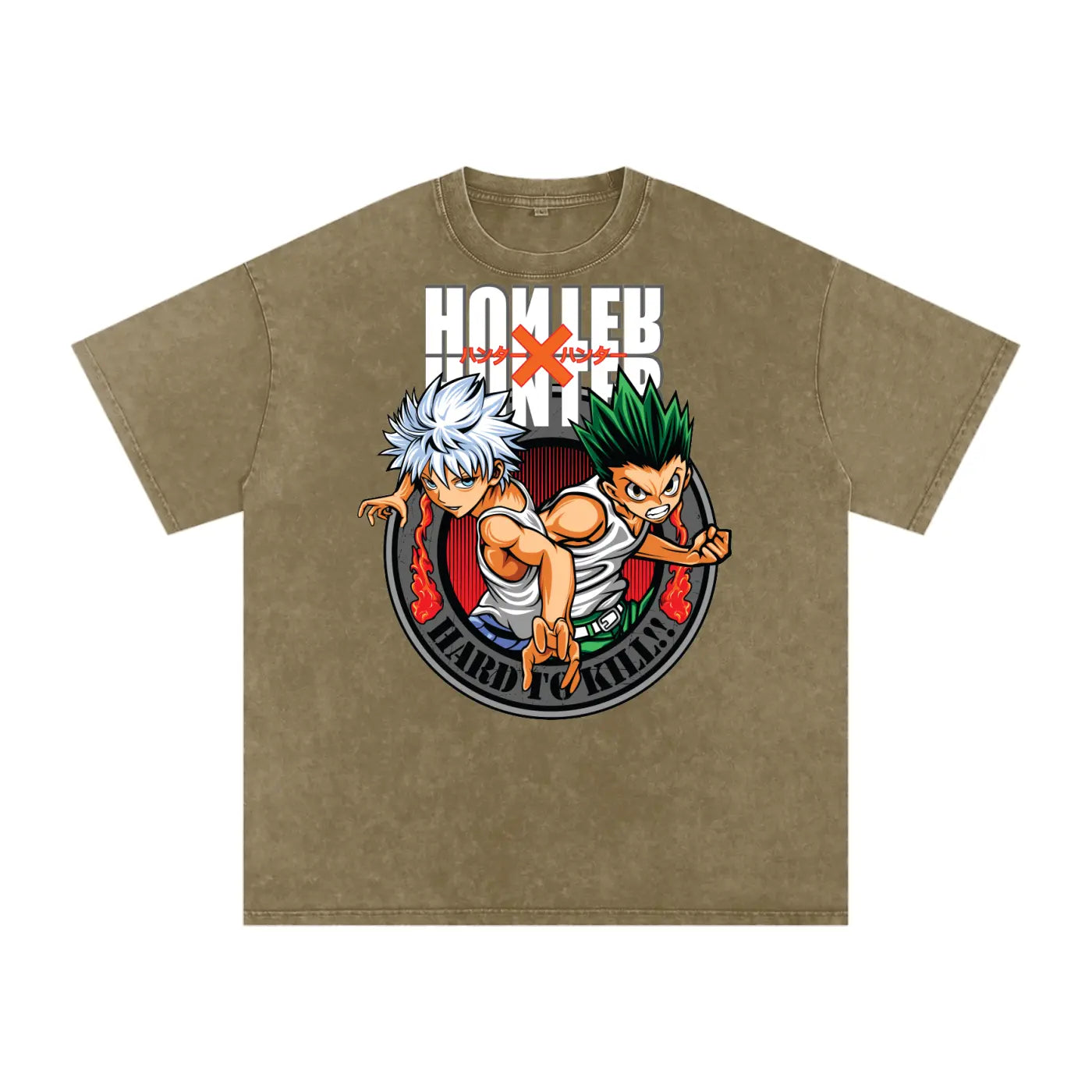 Gon x Killua Hunter x Hunter Acid Wash Oversize T-Shirt ODMPOD