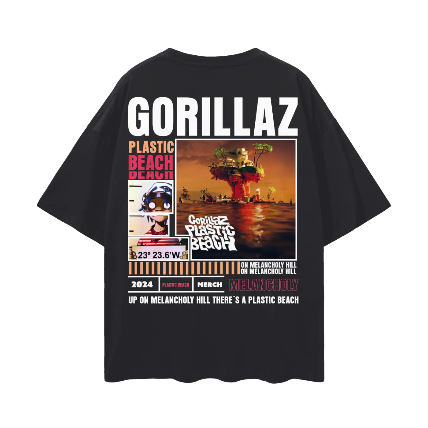 Gorillaz Oversize Deep Drop Shoulder Tee ODMPOD