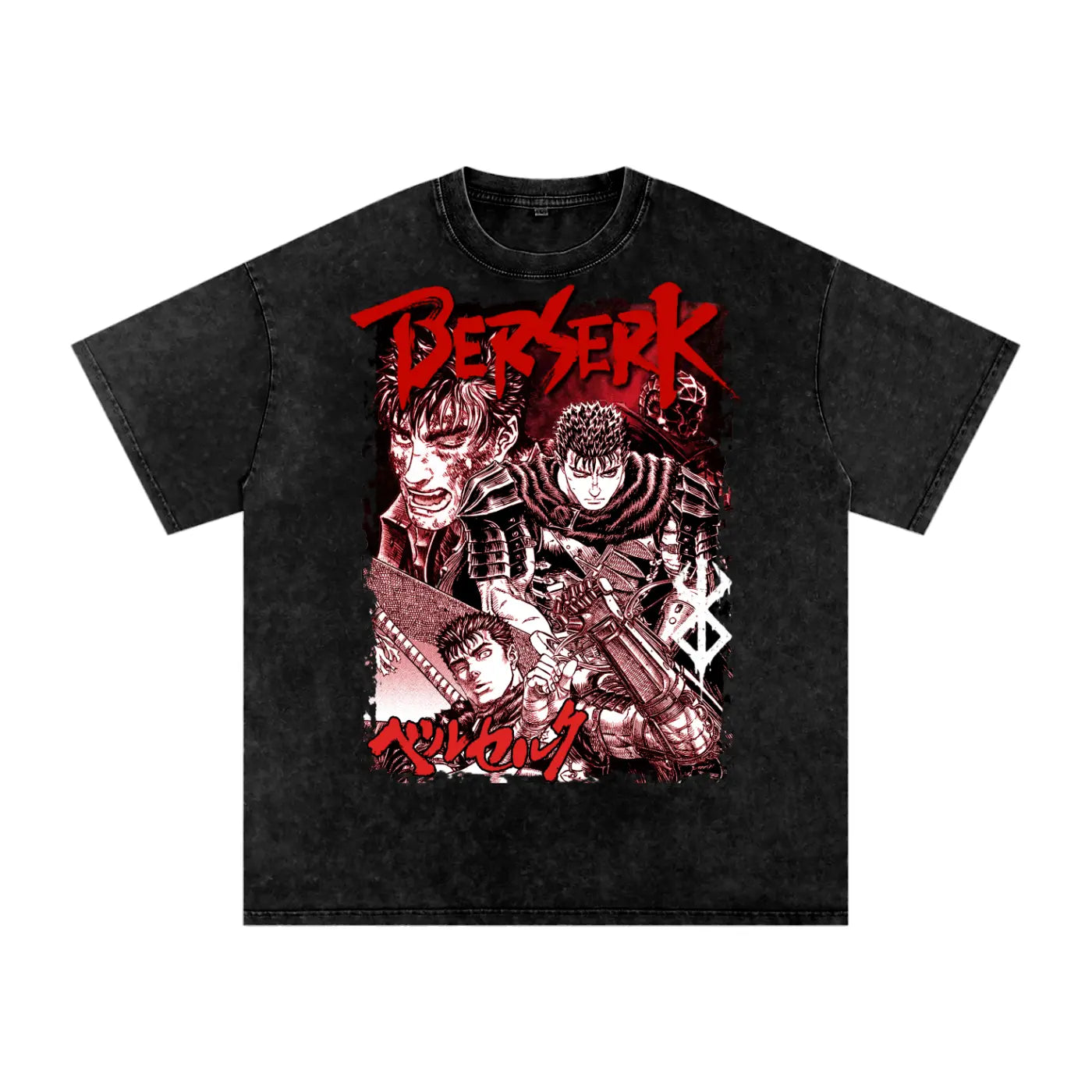 Gutz Berserk Acid Wash Oversize T-Shirt ODMPOD