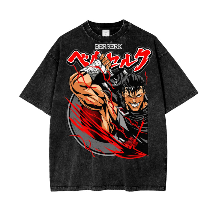 Gutz Berserk Oversize Snow Washed T-Shirt ODMPOD