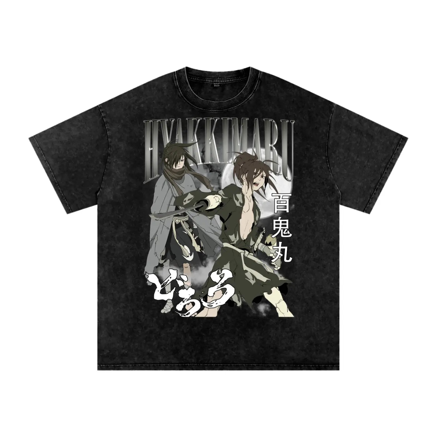 HYAKKIMARU Dororo Acid Wash Oversize T-Shirt ODMPOD