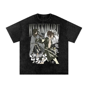 HYAKKIMARU Dororo Acid Wash Oversize T-Shirt ODMPOD