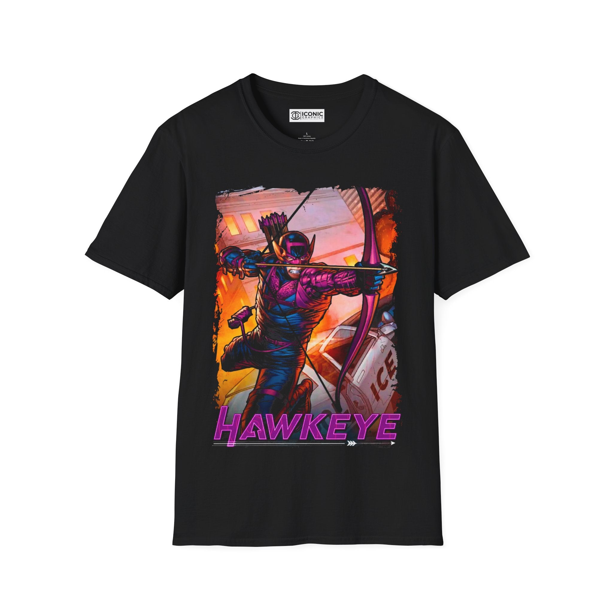 Hawkeye T-Shirt - IGZ Clothing  - Hawkeye Unisex Softstyle T-Shirt Best Price 26 at IGZ Clothing 