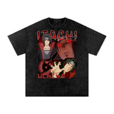 ITACHI UCHIHA Naruto Acid Wash Oversize T-Shirt ODMPOD