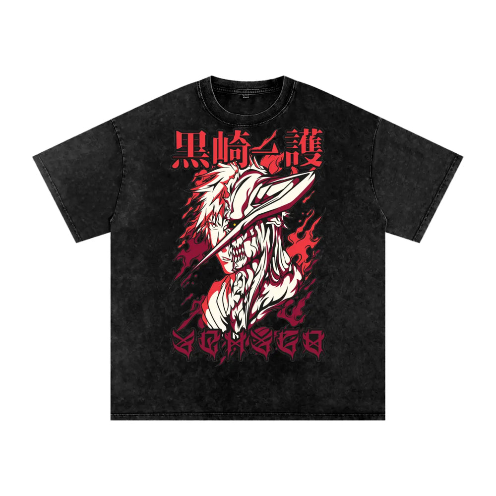 Ichigo Bleach Acid Wash Oversize T-Shirt ODMPOD