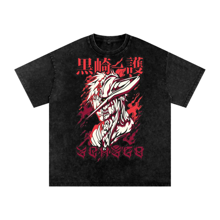 Ichigo Bleach Acid Wash Oversize T-Shirt ODMPOD