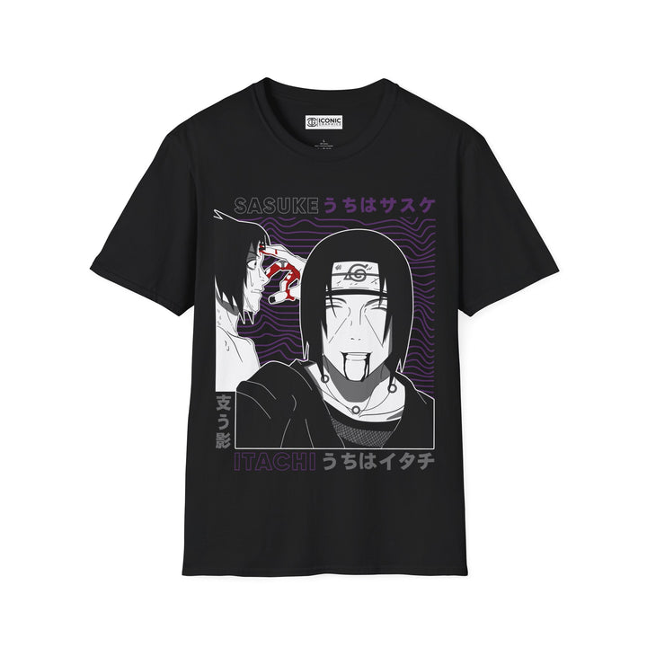 Itachi and Sasuke Naruto T-Shirt - IGZ Clothing  - Itachi and Sasuke Unisex Softstyle T-Shirt Best Price 26 at IGZ Clothing 
