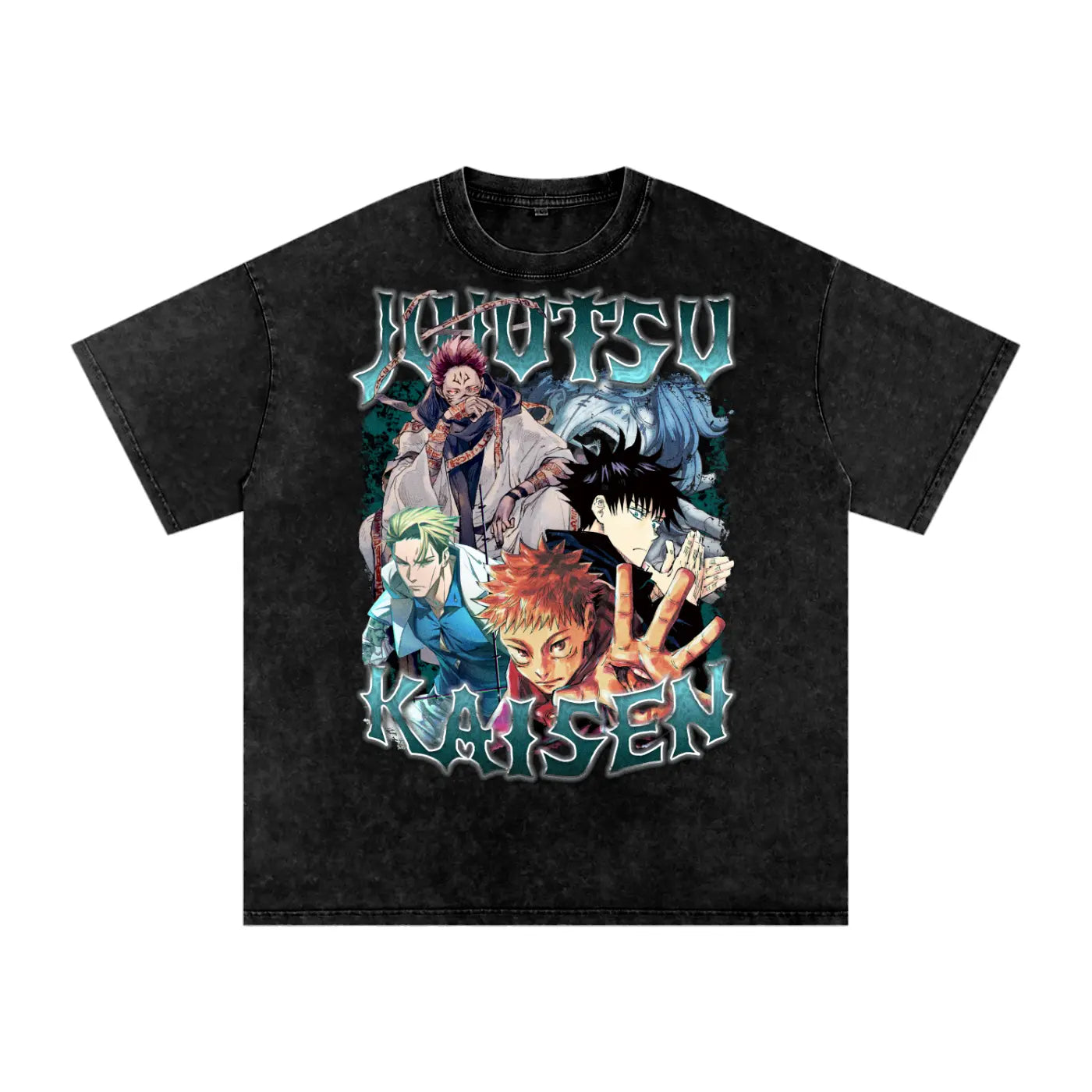 Jujitsu Kaisen Acid Wash Oversize T-Shirt ODMPOD