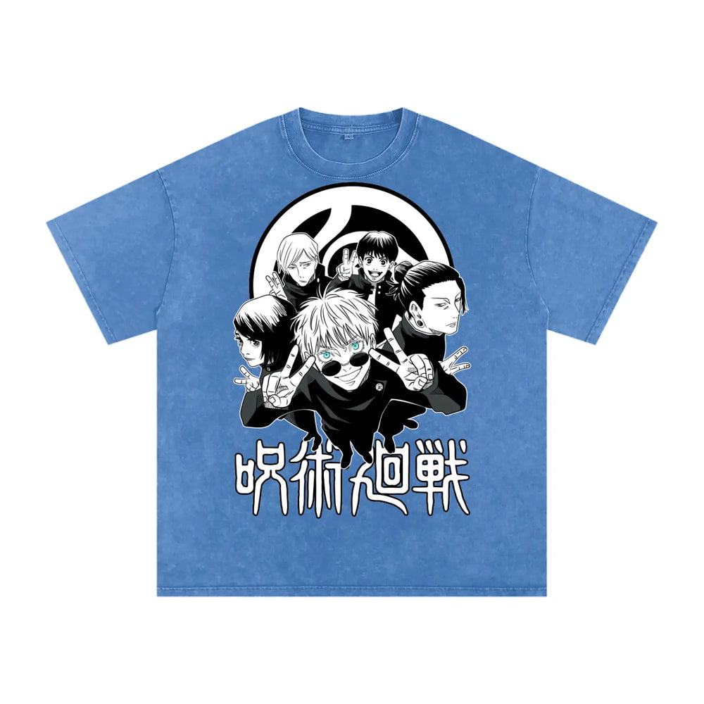 Jujuitsu Kaisen Acid Wash Oversize T-Shirt ODMPOD