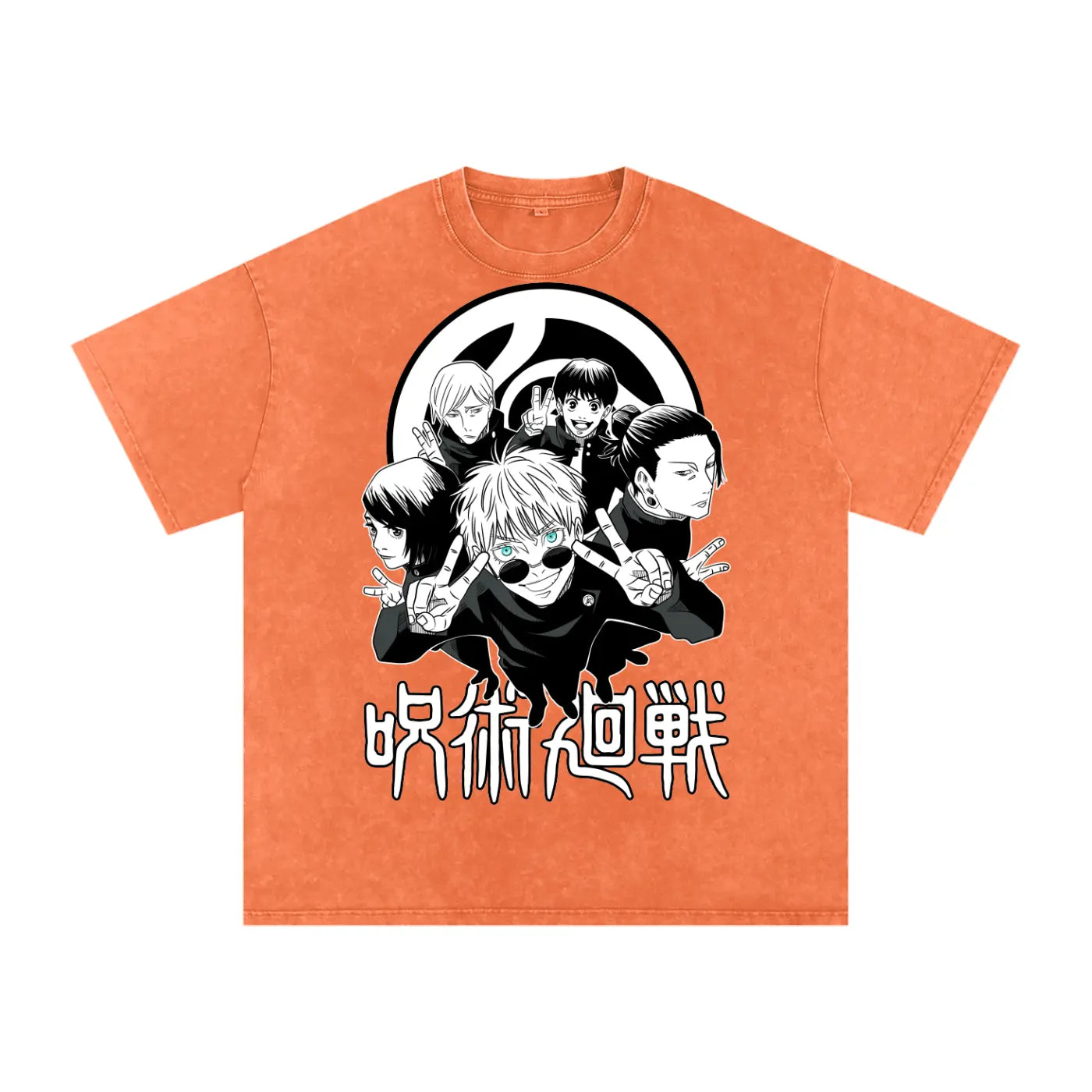 Jujuitsu Kaisen Acid Wash Oversize T-Shirt ODMPOD