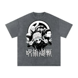 Jujuitsu Kaisen Acid Wash Oversize T-Shirt ODMPOD