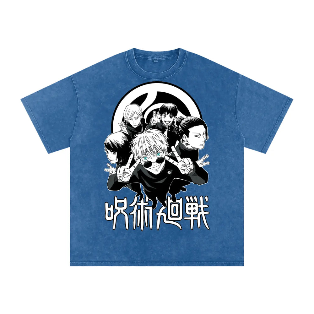 Jujuitsu Kaisen Acid Wash Oversize T-Shirt ODMPOD
