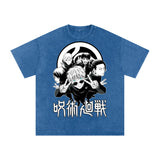 Jujuitsu Kaisen Acid Wash Oversize T-Shirt ODMPOD