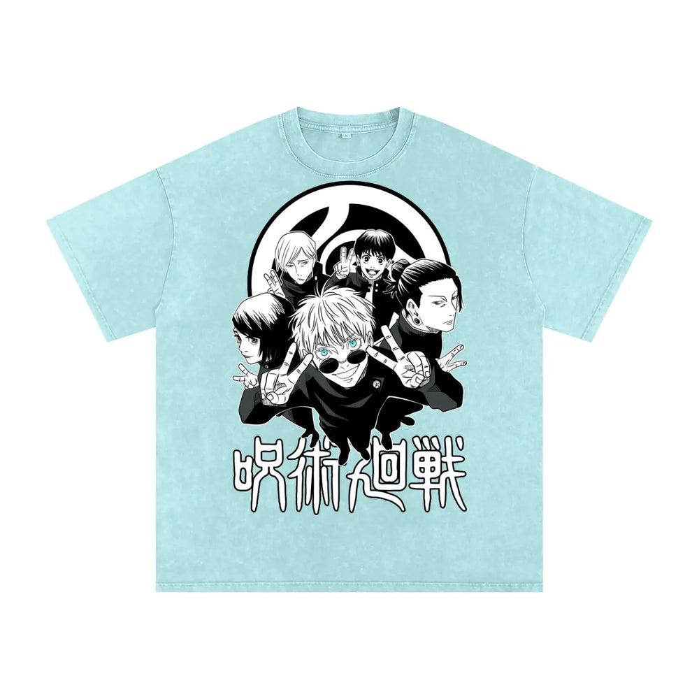 Jujuitsu Kaisen Acid Wash Oversize T-Shirt ODMPOD
