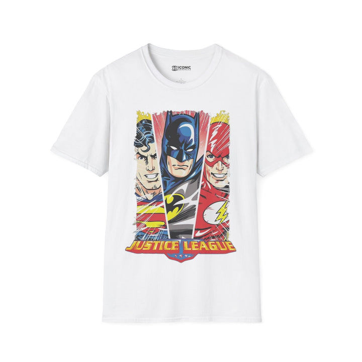 Justice League T-Shirt - IGZ Clothing  - Justice League Unisex Softstyle T-Shirt Best Price 26 at IGZ Clothing 