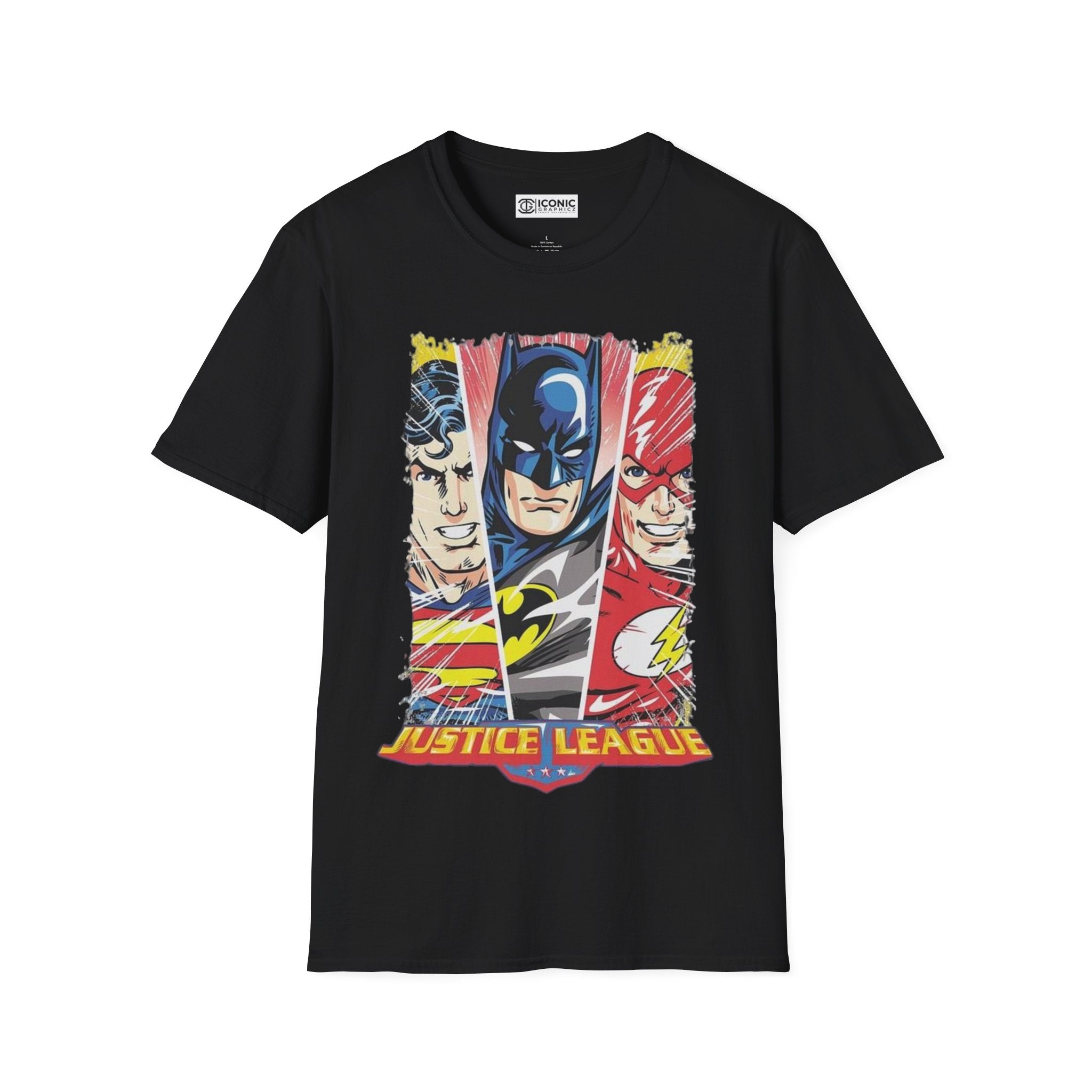 Justice League T-Shirt - IGZ Clothing  - Justice League Unisex Softstyle T-Shirt Best Price 26 at IGZ Clothing 