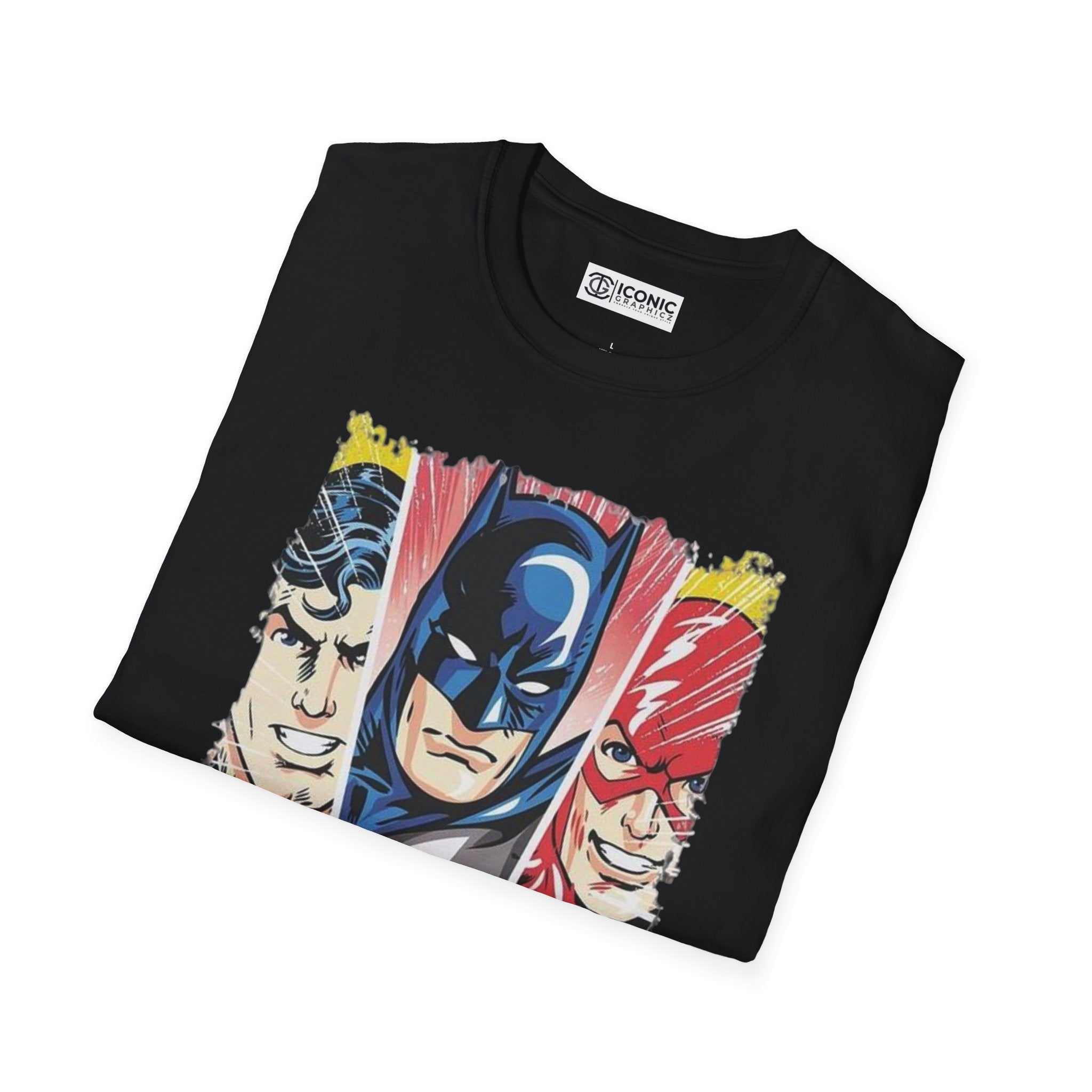 Justice League T-Shirt - IGZ Clothing  - Justice League Unisex Softstyle T-Shirt Best Price 26 at IGZ Clothing 