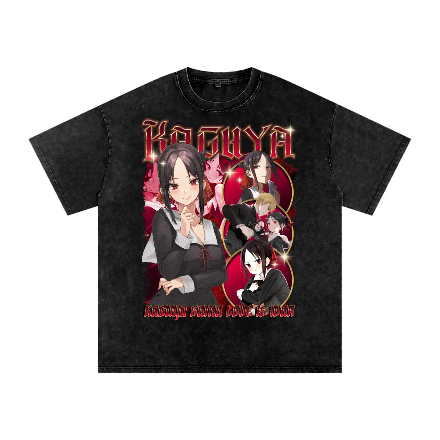 KAGUYA SAMA Love is War Acid Wash Oversize T-Shirt ODMPOD