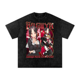 KAGUYA SAMA Love is War Acid Wash Oversize T-Shirt ODMPOD