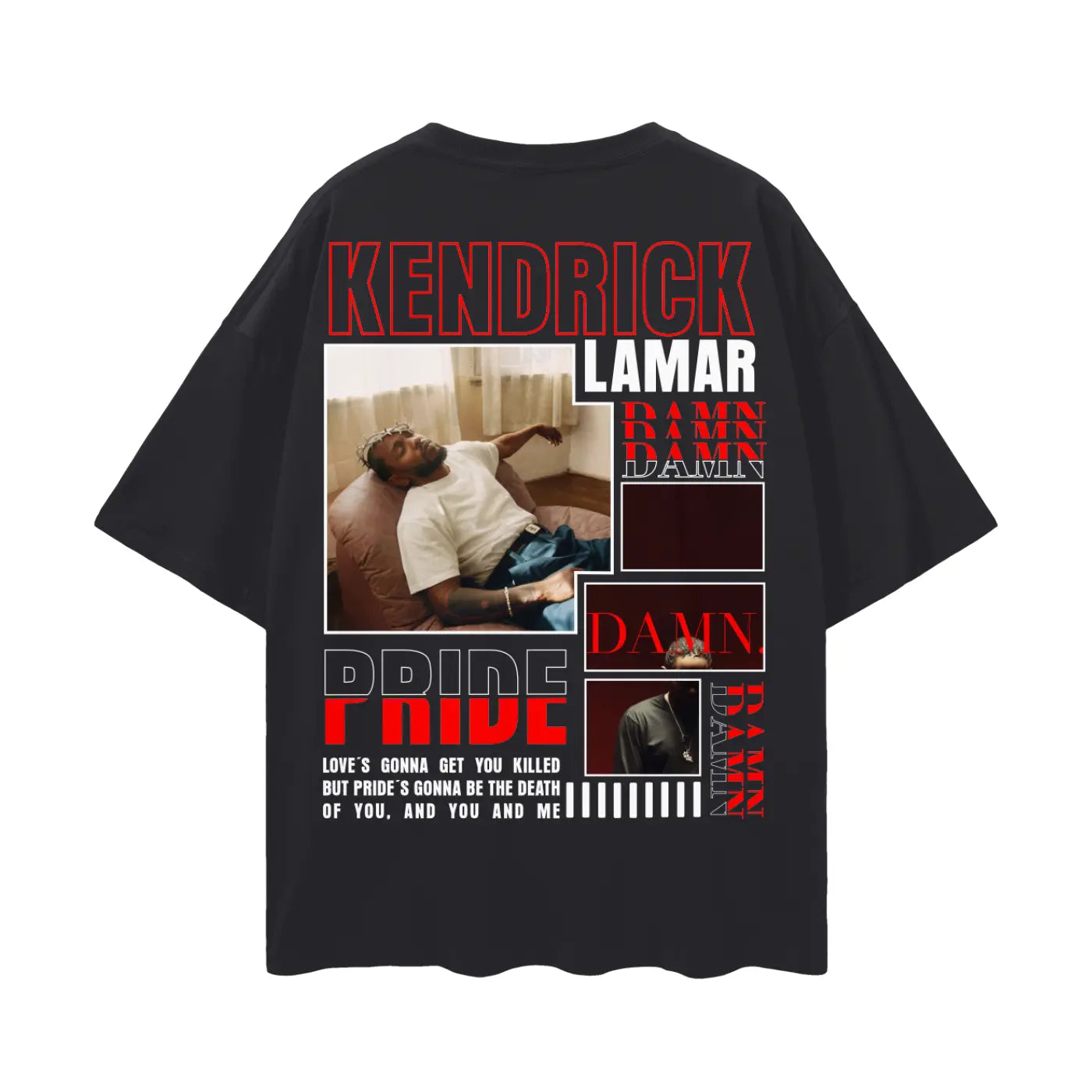 KENDRICK LAMAR Oversize Deep Drop Shoulder Tee ODMPOD